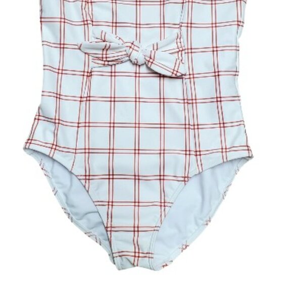 NWOT Minnow Red and White Swimsuit Size 9-10 One Piece - Picture 3 of 7